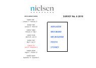 SURVEY No. 6 2010 ADELAIDE BRISBANE SYDNEY ... - Nielsen