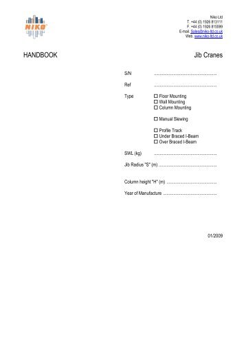 Jib Crane Handbook - Niko Ltd