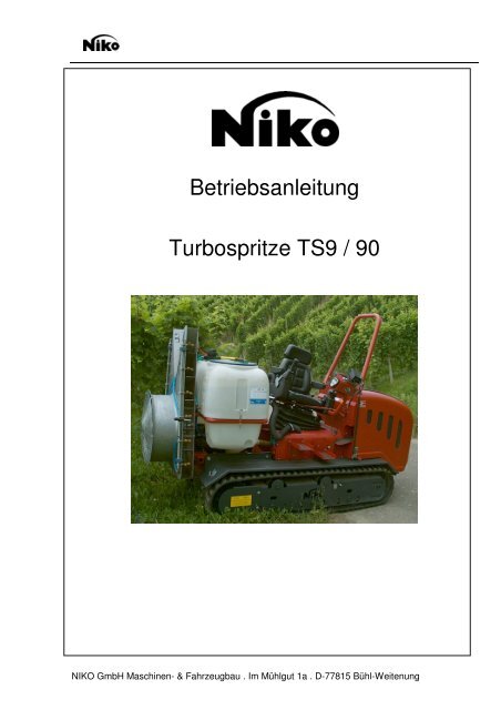 Turbospritze TS9/HRS90 - Niko GmbH
