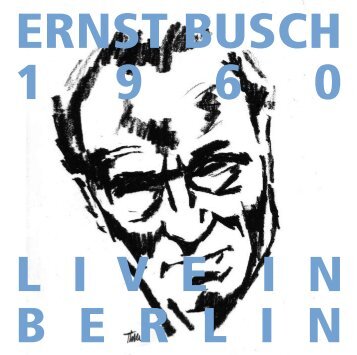 Ernst Busch CD - Akademie der Künste