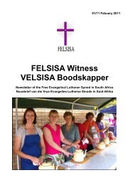FELSISA Witness VELSISA Boodskapper