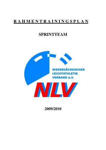 Rahmentrainingsplan Sprint neu - NLV