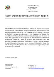 List of English-Speaking Attorneys in Belgium - Embassy of the ...