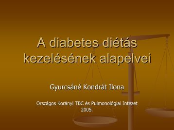 A diabetes diétás kezelésének alapelvei - Itent