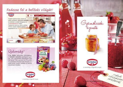 Gyümolcsok üzenete - Befőzés - Dr. Oetker