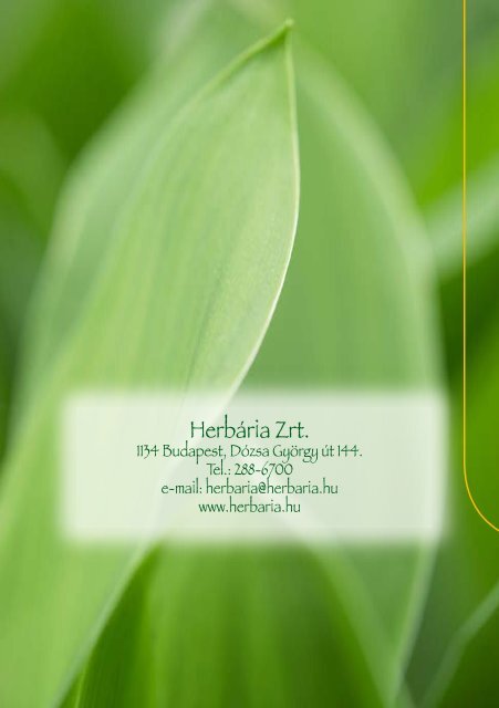 Termékkatalógus - Herbária