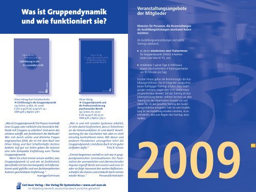 Gruppendynamische Veranstaltungen 2008/2009 - Hermann Josef ...