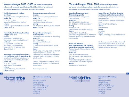 Gruppendynamische Veranstaltungen 2008/2009 - Hermann Josef ...