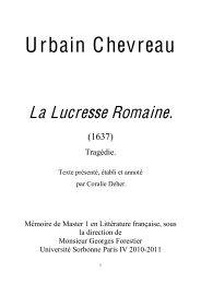 Urbain Chevreau - La Lucresse romaine - CRHT