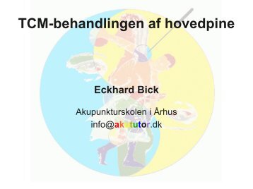 TCM-behandlingen af hovedpine - Eckhard Bick
