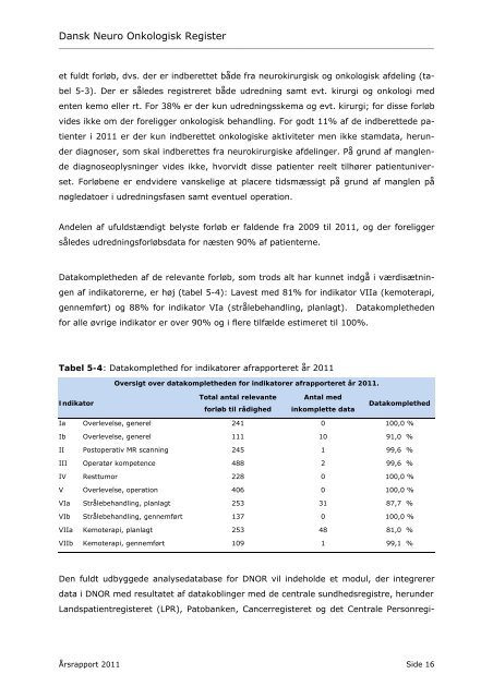 Dansk Neuro Onkologisk Register - Sundhed.dk