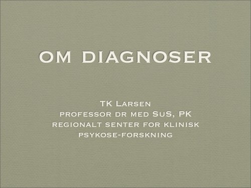 Om diagnoser - TIPS