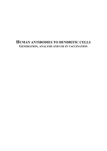 HUMAN ANTIBODIES TO DENDRITIC CELLS - Gabro free Library