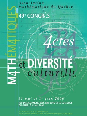 Diapositive 1 - Département de mathématiques et de statistique ...