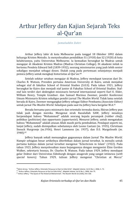 KAJIAN ORIENTALIS QURAN HADIS - Blog MENGAJAR