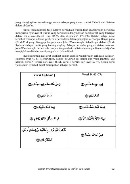 KAJIAN ORIENTALIS QURAN HADIS - Blog MENGAJAR