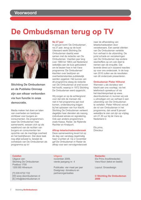 Daarom! De Ombudsman! Buitenmedewerker - Stichting De ...