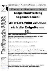 jeverabschluss etv 2008 - Gewerkschaft Nahrung-Genuss-Gaststätten