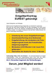 Entgelttarifvertrag EUREST gekündigt Darum, jetzt Mitglied werden!