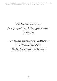 Die Facharbeit in der Jahrgangsstufe 12 der gymnasialen Oberstufe ...