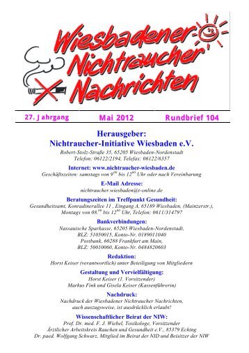 Rundbrief Nr. 104 komplett - Nichtraucher-Initiative Wiesbaden eV