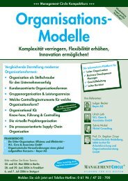 Management Circle Seminar: Organisations-Modelle - Sylvia Nickel