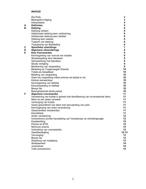 Lewende Hawe Polis Bewoording (pdf)