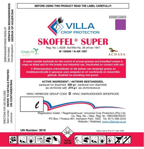 SKOFFEL® SUPER - Villa Crop Protection
