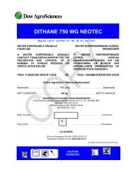 DITHANE 750 WG NEOTEC - The Dow Chemical Company