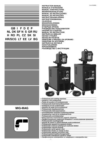 mig-mag gb ifdep nl dk sf ns gr ru h ro pl cz sk si hr/scg lt ee ... - Telwin