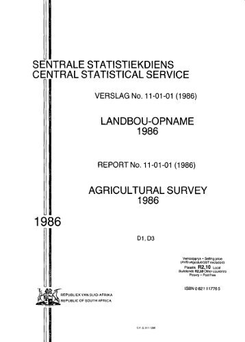 sentrale statistiekdiens central statistical service ... - HarvestChoice