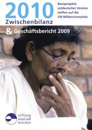 Zwischenbilanz 2010 - Stiftung Nord-Süd-Brücken