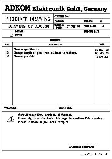 PDF - AD6038 - ADKOM Elektronik Gmbh