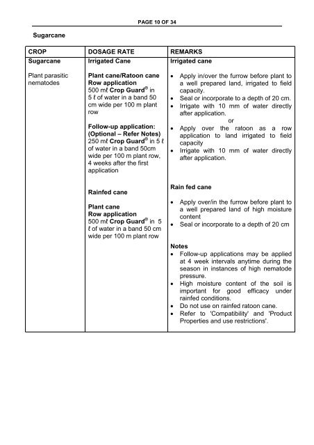 CROP GUARD™ LABEL - Nulandis