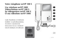 Votre visiophone weVP 100 S Uw visiofoon weVP 100S ... - Maisonic