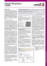 Infobrief Bürgerbüro 1/2008 - AdKomm Software GmbH