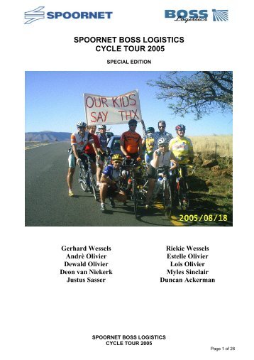 SPOORNET BOSS LOGISTICS CYCLE TOUR 2005