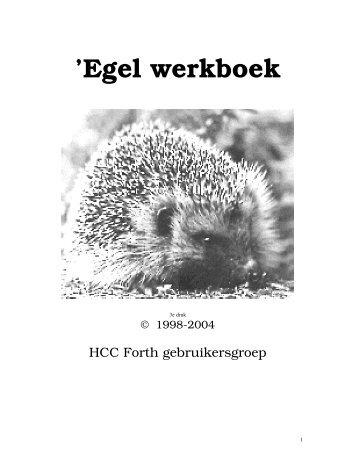 'Egel werkboek - HCC!Forth