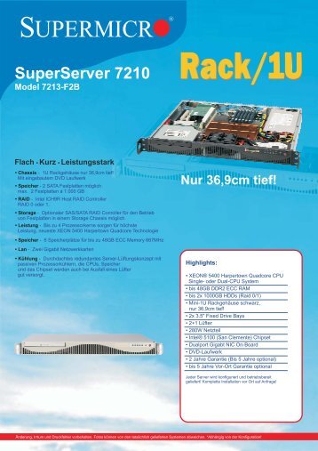 SuperServer 7210 Model 7213-F2B - novarion.com