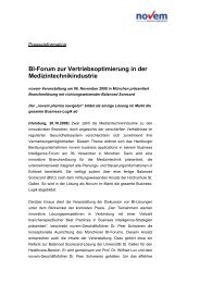 BI-Forum zur Vertriebsoptimierung in der Medizintechnikindustrie