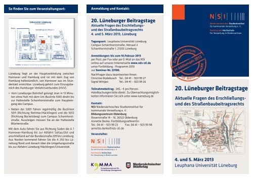 20. Lüneburger Beitragstage - NSI