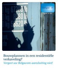 Bouwplannen in een residentiële verkaveling? - Belgacom e-Services