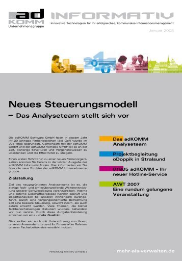 Neues Steuerungsmodell - AdKomm Software GmbH
