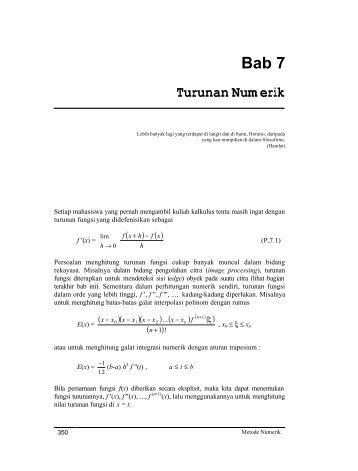 BAb- 07 Turunan Numerik.pdf - ITB