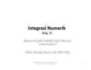 Integrasi numerik (Bagian 2) - ITB