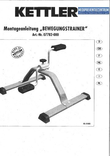 Kettler stoelfiets bewegingstrainer - Medipreventiecentrum