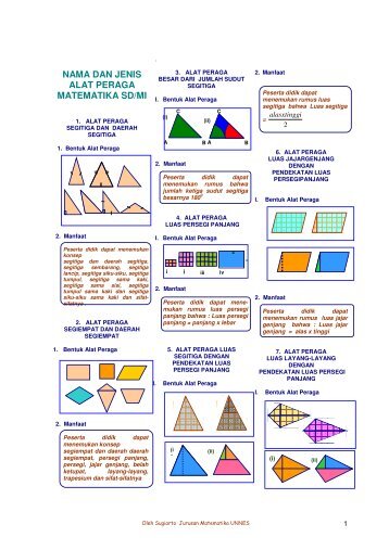 Spek Alat Peraga Matematika Pendidikan Dasar – Part 3