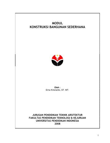 MODUL KONSTRUKSI BANGUNAN SEDERHANA - Universitas ...