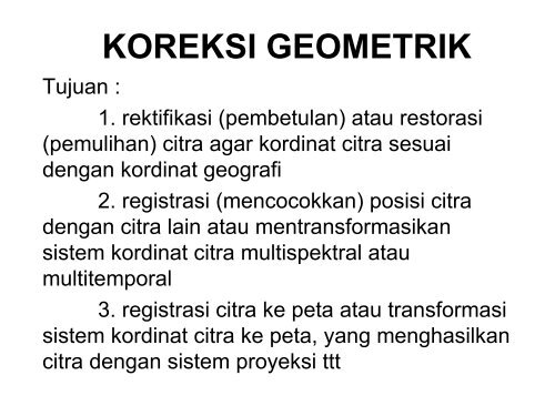 KOREKSI GEOMETRIK