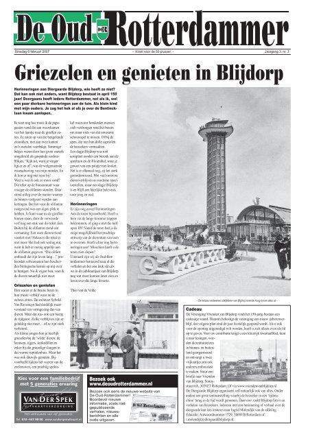 Griezelen en genieten in Blijdorp - De Oud Rotterdammer